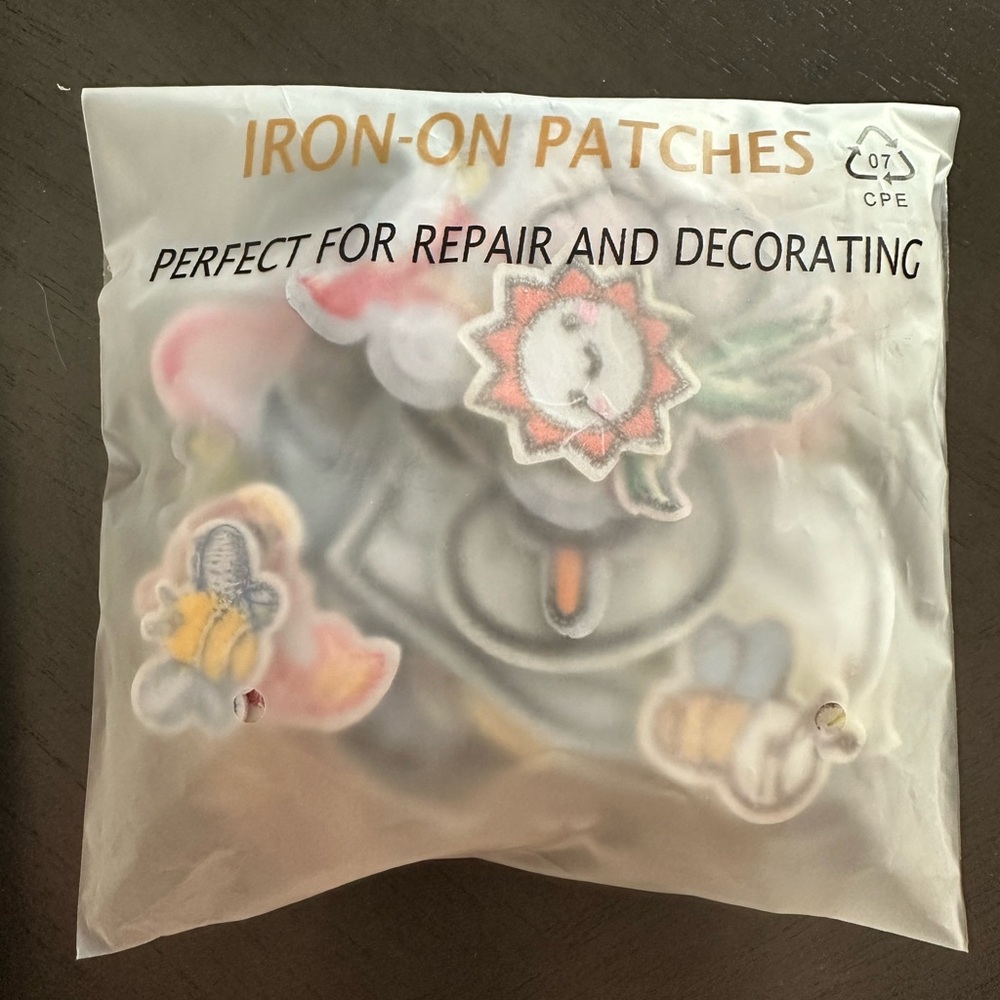 60 assorted iron/sew-on embroidered patches for decoration, crafts, and more!